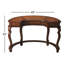 Brava Faux Leather Demilune Desk