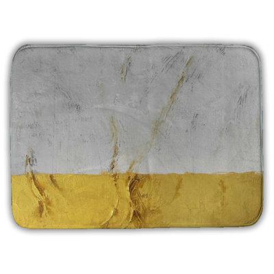 Golden shine Bath Mat with Non-Slip Backing - Quick Dry Memory Foam Bathroom Rug - Absorbent - Modern Plush Spa-Style - Machine Washable