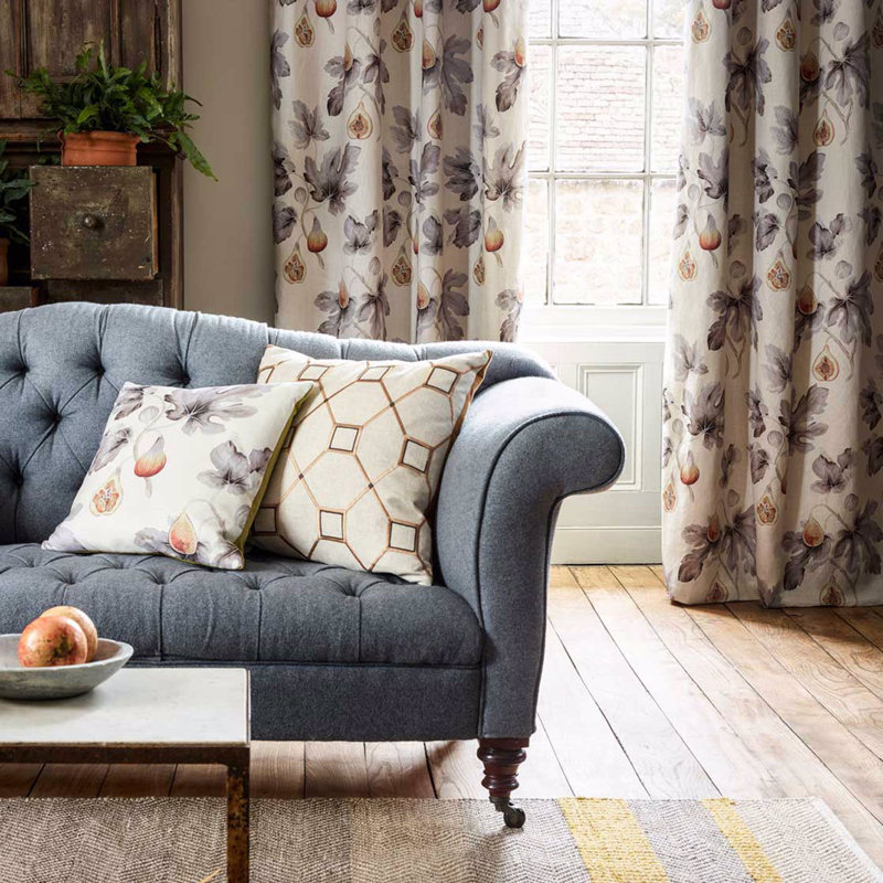 Fig Harvest Fabric, Wedgwood/Chalk
