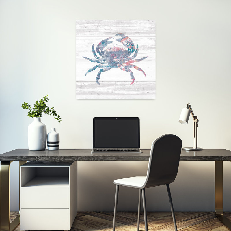 «Ocean Life I Crab Coastal Art», H 18 po x l 18 po