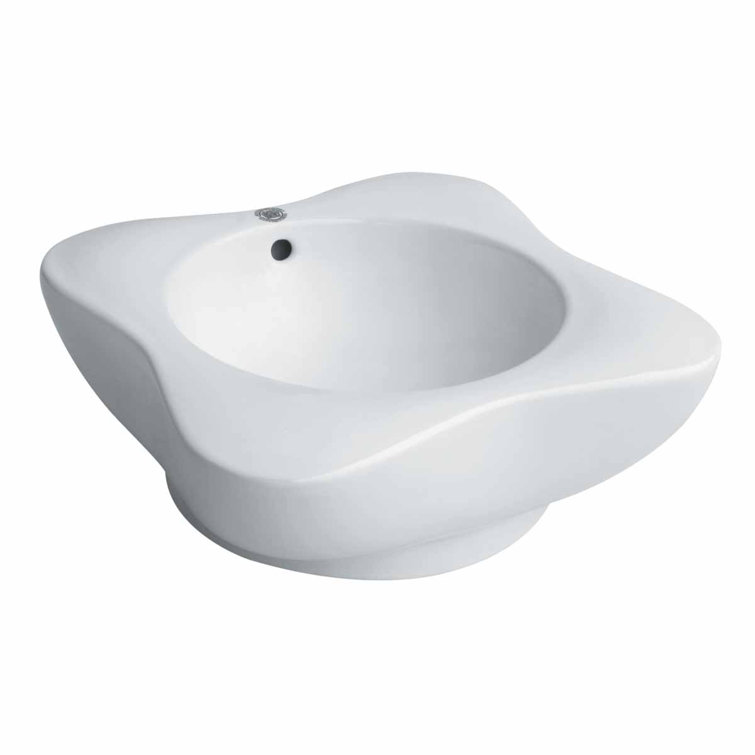 The Renovators Supply Inc. 17'' Vitreous China Specialty Bathroom Sink with Overflow