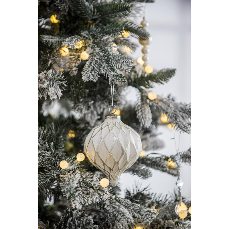 Boules de Noël en verre Gries pour présentation d'arbre de Noël, H 5,7 po x l 4,3 po x P 4,3 po