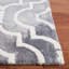 Tapis gris / ivoire en laine touffeté à la main à motif géométrique Berman-16766493