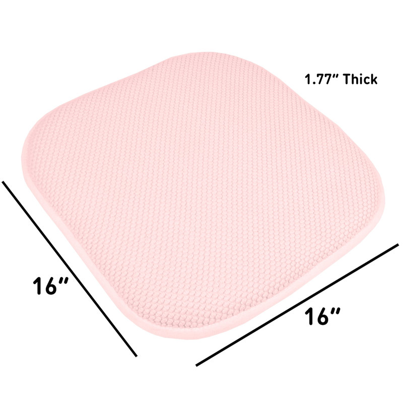 Coussins de chaise antidérapants Honeycomb, Rose, Paquet de 2