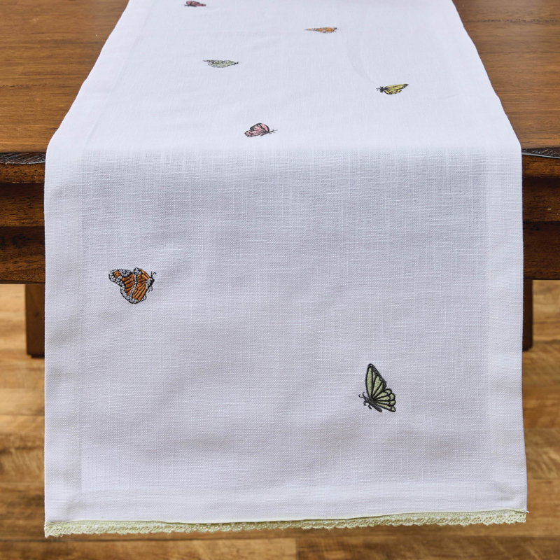  Garden Butterflies Table Runner 54" X 14"