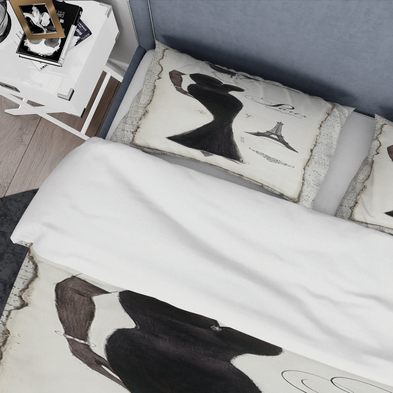 Glam Polyester Weave / Muslin Duvet Cover, Full/Queen Duvet Cover + 2 Shams