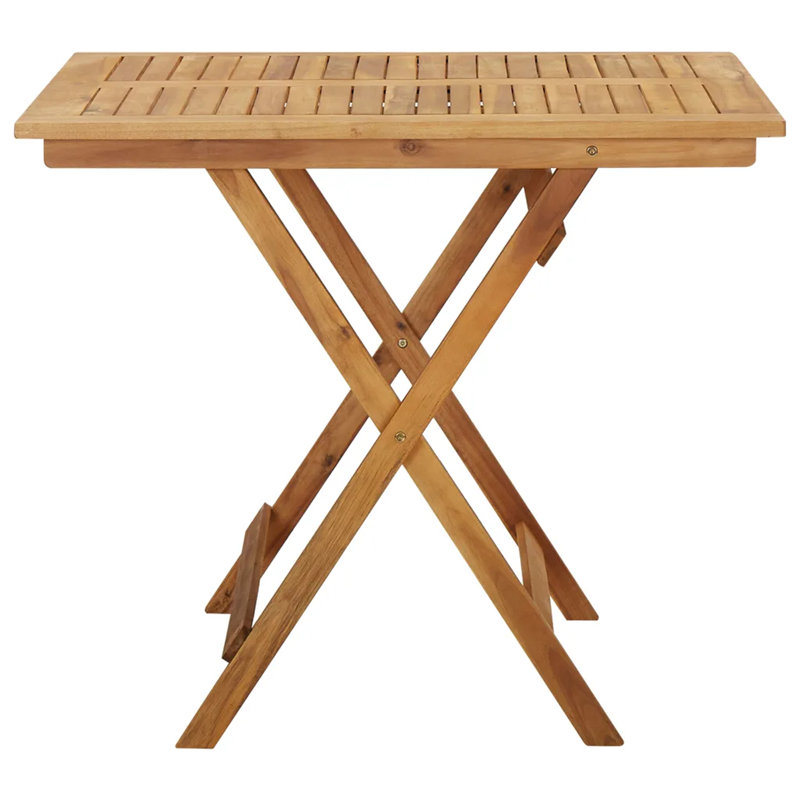 Ismael Square Acacia Folding Outdoor Dining Table