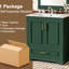 Meuble-lavabo de 30 po avec lavabo en céramique, 1 tiroir séparateur, 2 portes à fermeture en douceur, 2 tablettes sur porte, 1 porte autoportante, 1 cuve, finition, efficace-121114123-121114125