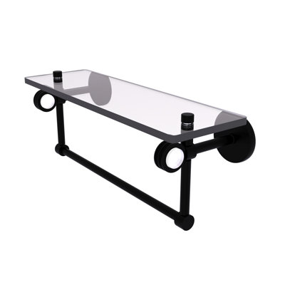 Margolis Glass Bracket Shelf with Towel Bar