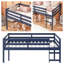 Lit mezzanine pour enfants avec échelle et garde-corps de sécurité pour enfants-385469019