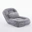 Fauteuil de jeu ajustable à 5 positions en tissu moelleux gris clair et canapé convertible pour lit de chien humain