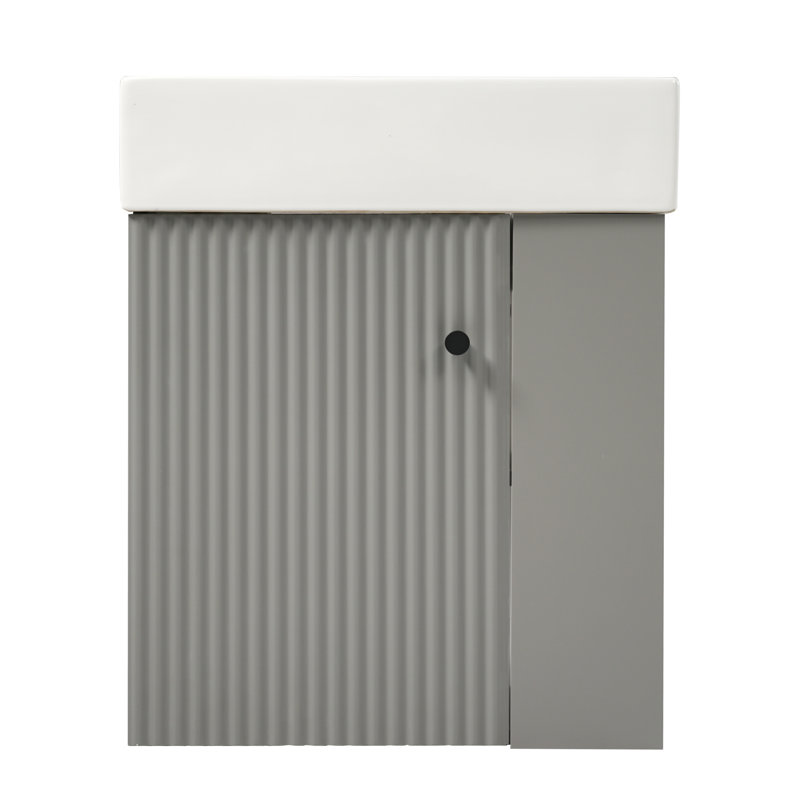 Meuble-lavabo 21,6 po avec lavabo en céramique, Vert