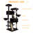 Filey 65.7'' H Carpet Cat Tree Condos and Scratching Posts Included, with Platforms and Hammock-778676910