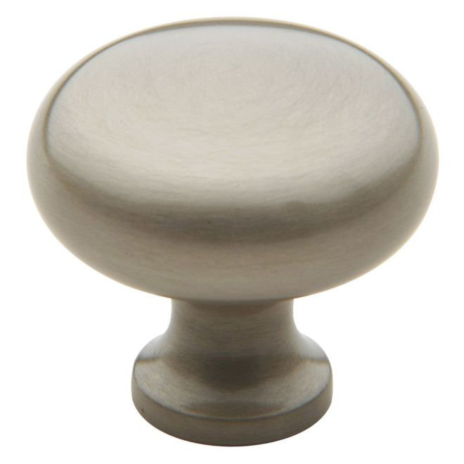 Satin Nickel Round Mushroom Cabinet Knob with Mounting Hardware