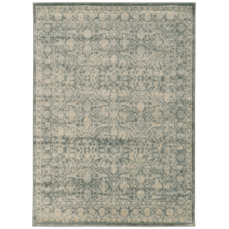 Benson Oriental Green Indoor Area Rug, Rectangle  7'10" x 10'6"