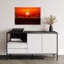 «Impala Sunset Silhouettes Dramatic Serene Tranquil Animal Landscape», art mural-129003340