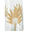 D5,3 x 9,8 "Vase d'appoint cylindrique en verre avec motifs feuille d'or