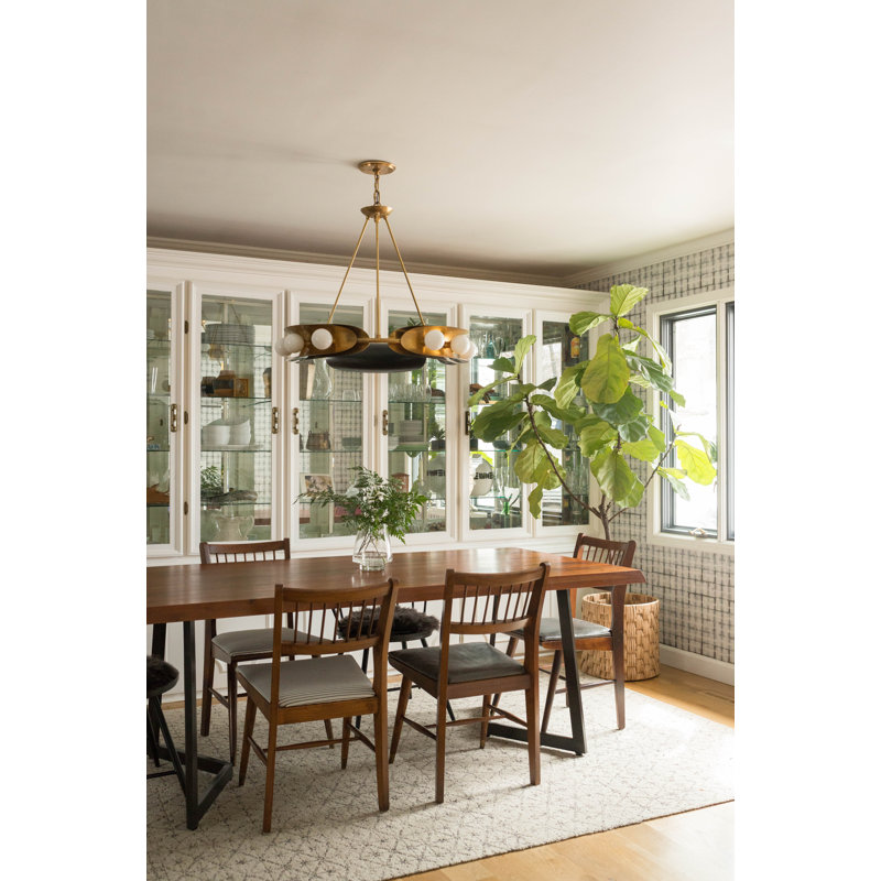 Hopper 9-Light Unique / Statement Wagon Wheel Chandelier