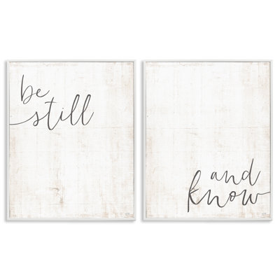 Be Still And Know Calligraphy Inspirational Phrase LUX + Me Designs