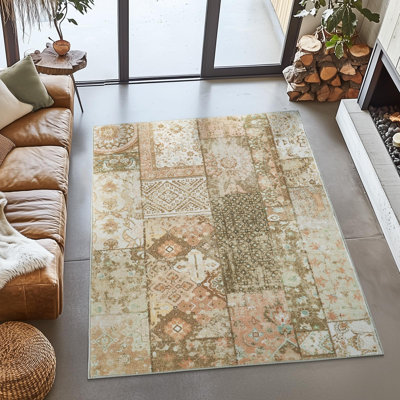 Tapis brun clair / rose Bohemian