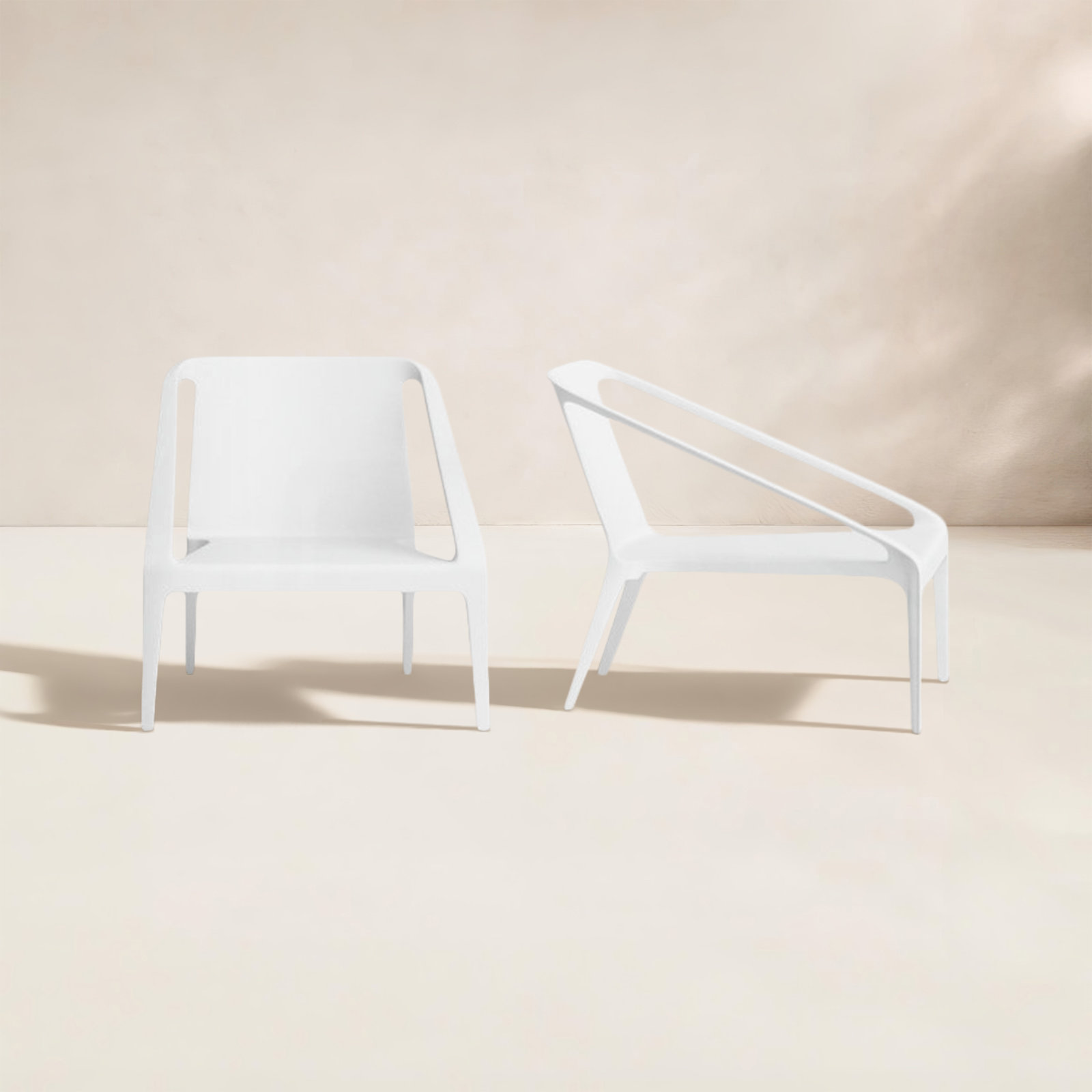 Marti Outdoor Lounge Chair, White