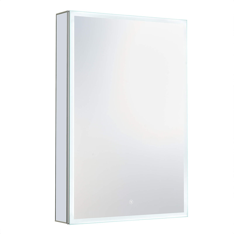 Armoire à pharmacie avec éclairage à DEL Brayden Studio®, Droite