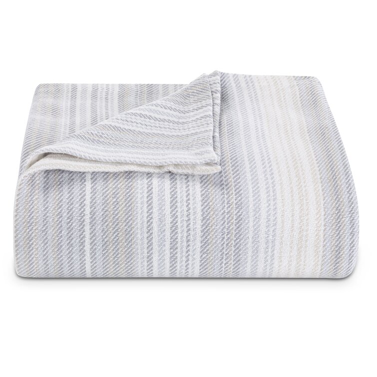 Sandy Shore Stripe Cotton Blanket