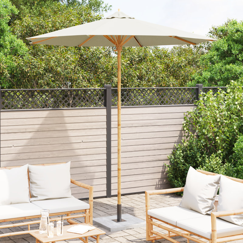 Market Parasol, 260cm H x 240cm W x 240cm D, Cream White