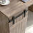 Home Office Desk w/ Distressed Wood Grain, Faux Barn Door Cabinet, Shelves, & Metal Hinges-1752274494-1755260739