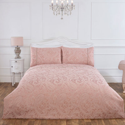 Paisley Blush Luxury Jacquard Duvet Set