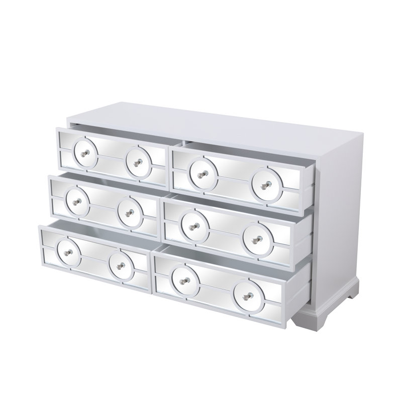 Alaric 60'' W 6 - Drawer Dresser, White