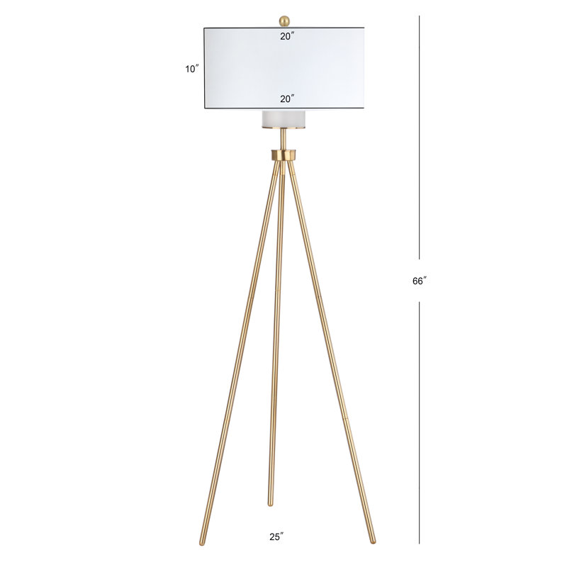 Enrica 168cm Brass Tripod Floor Lamp