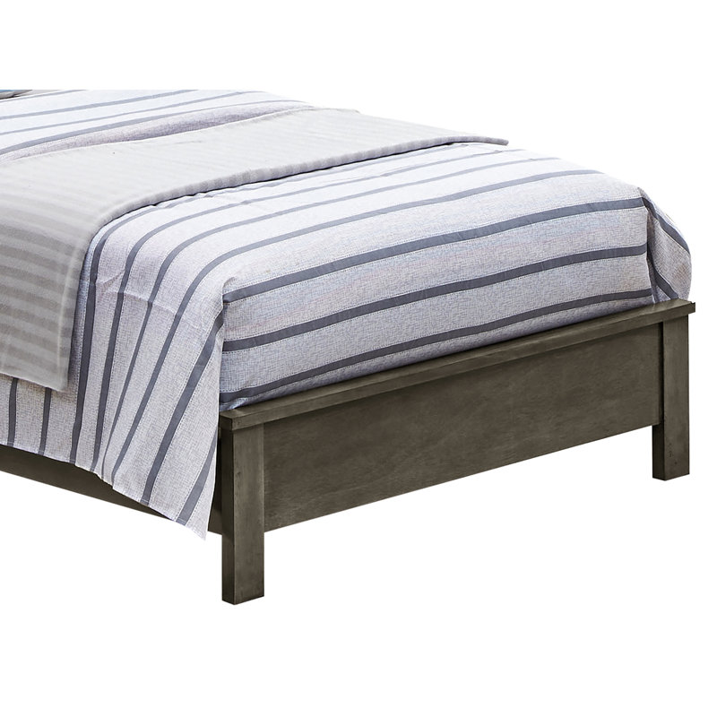Tranquil Gray Transitional Bed For Comfort