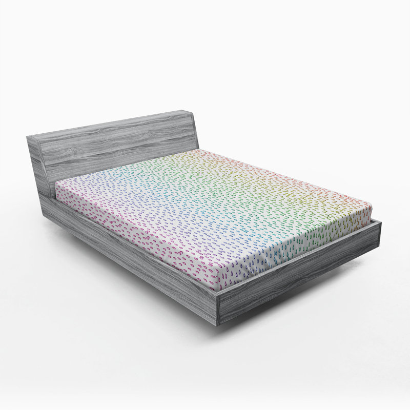 Microfiber Geometric Fitted Sheet, Queen Fitted Sheet