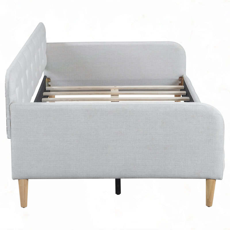 Lit de jour tapissier, Beige, Simple