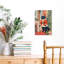 Black Cat Santa Classic Abstract Christmas Tree Cat Winter Architecture Wall Art Print 1 Piece Wrapped Canvas Wall Art-1581527955