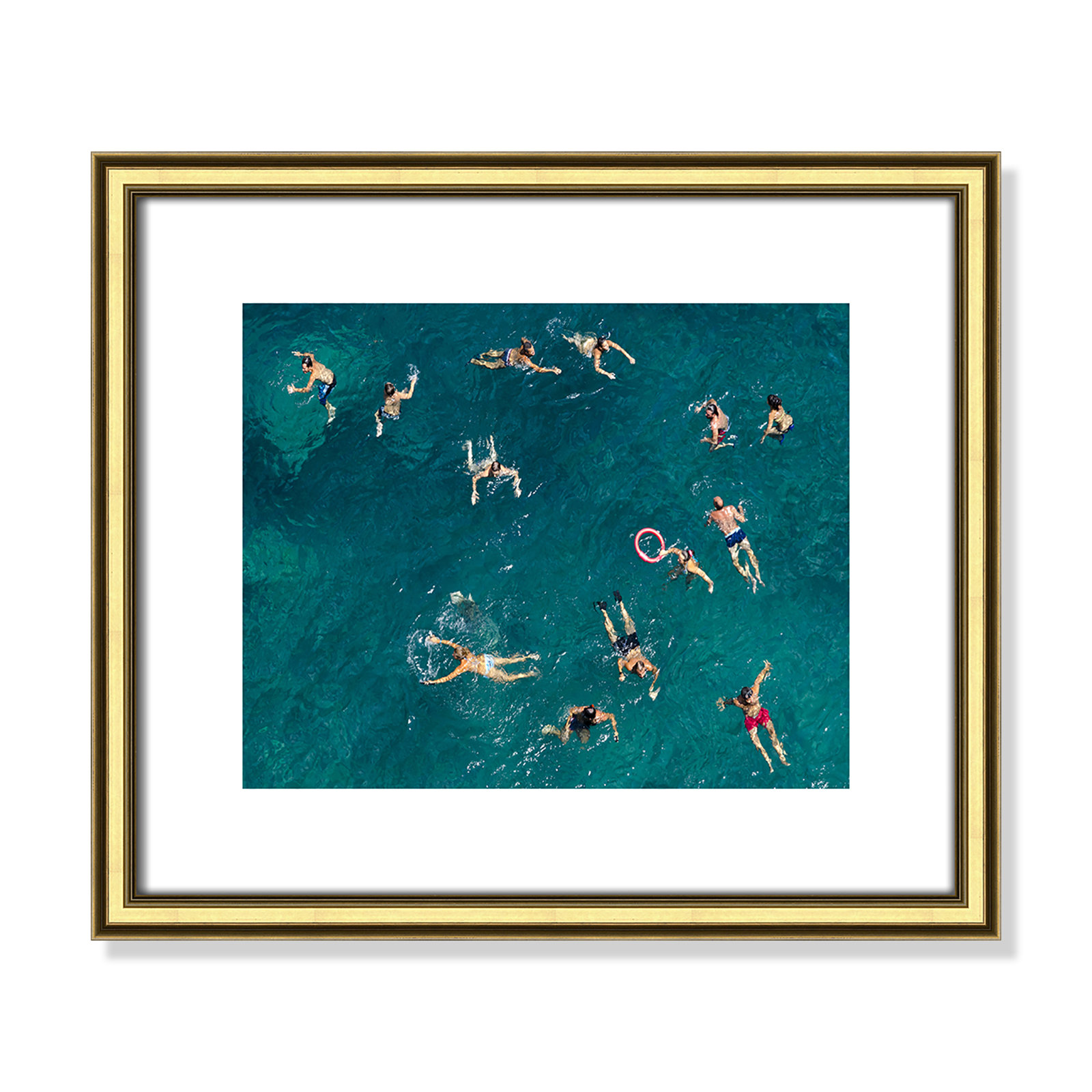 Norvell "Tonti" Print by Tonti, Gold Framed Paper, 13" H x 15" W x 0.88" D