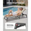 2 pièces de chaise longue pliante à dossier réglable