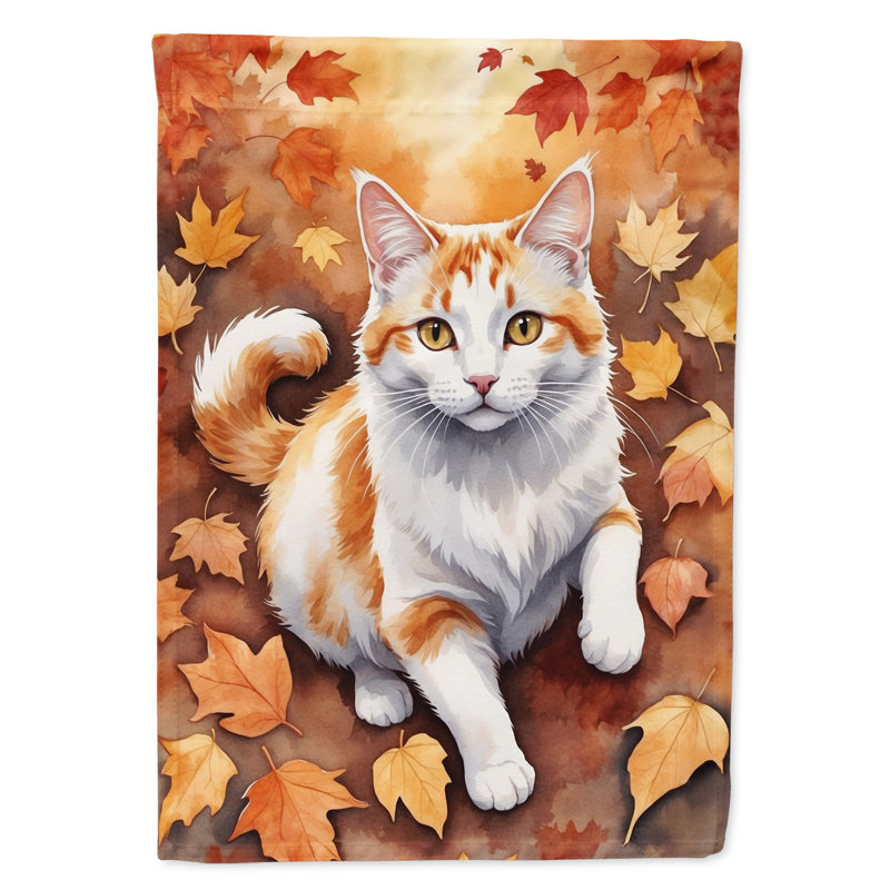 Chat en feuilles d'automne, Turc de Van