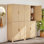 Armoire garde-manger de 71 po de hauteur avec tablettes réglables et 4 portes - Armoire de rangement autoportante pour la salle à manger, le salon et la salle de bain