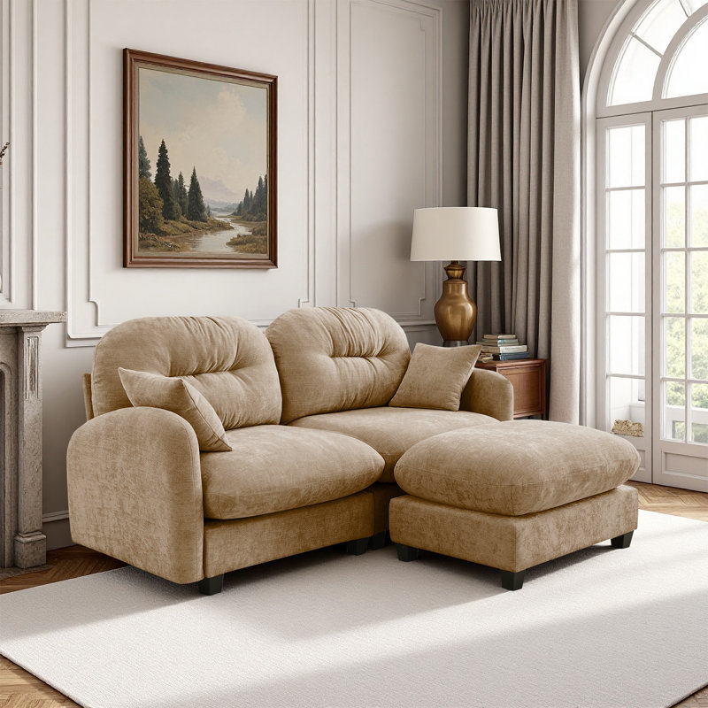  Cloud Sectional L-shaped Couch, L Shape Sofa, Chenille Sofa, High-density Foam,fits Bedrooms Living Rooms Reading Nooks