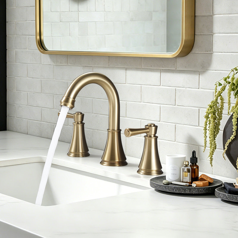 Widespread Bathroom Faucet 3 Hole 2-Handle Bathroom Sink Faucet