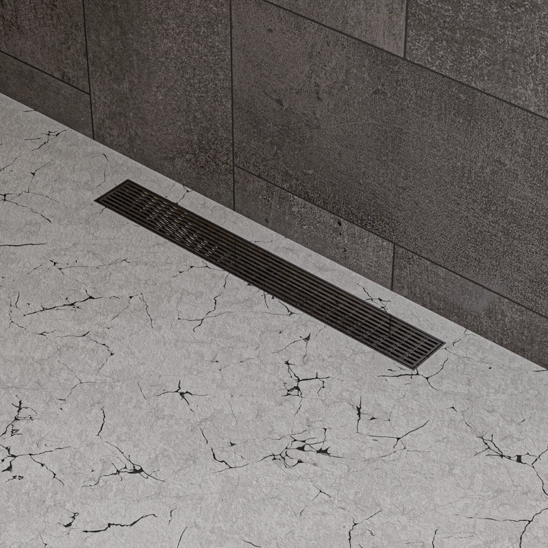 Drain de douche à grille 2" en acier inoxydable