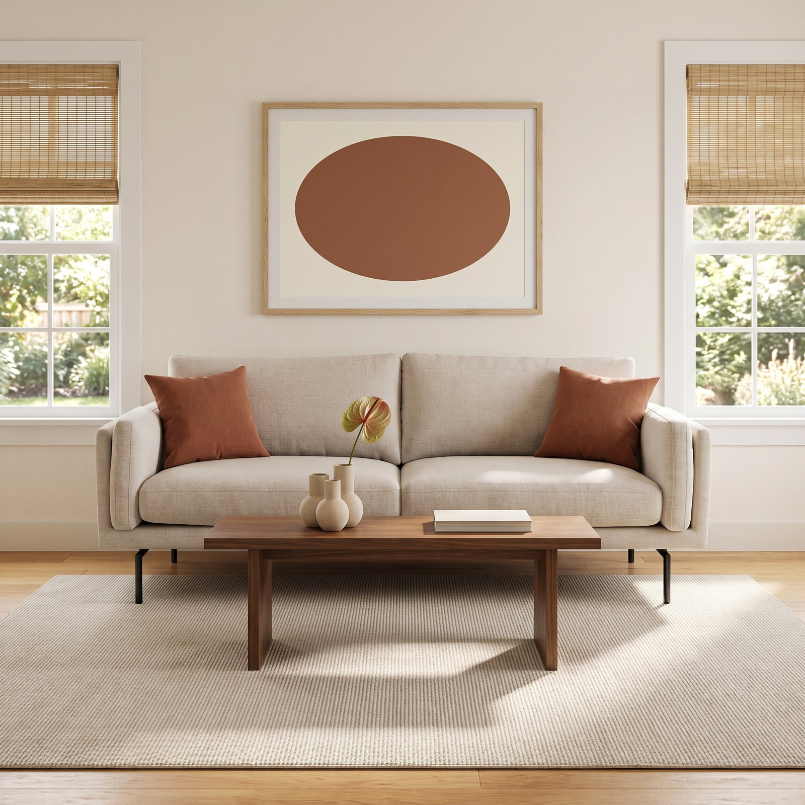 Elenora 115'' Upholstered Sofa, Beige Performance