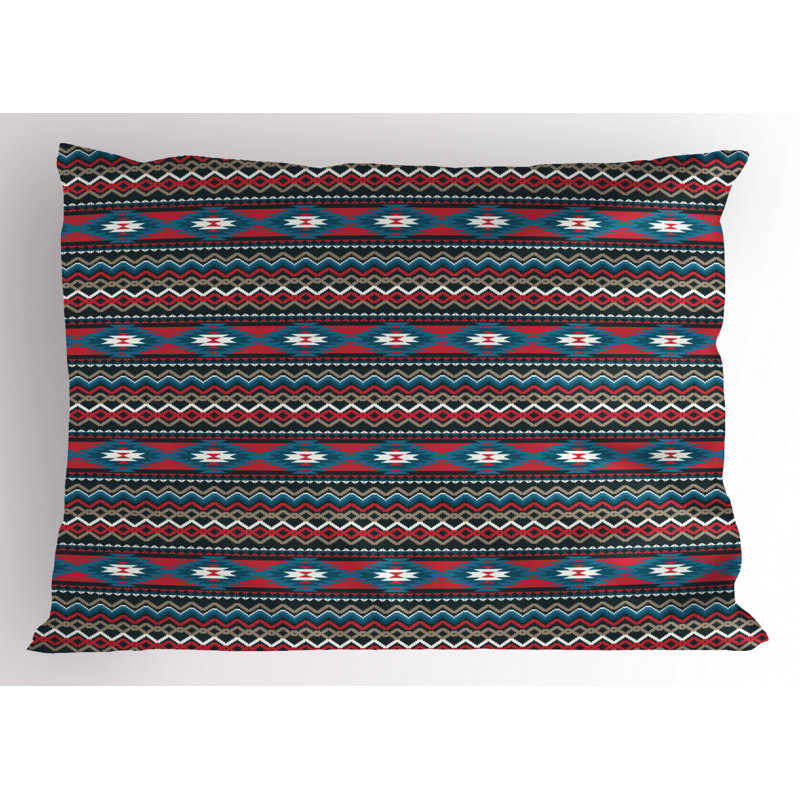Primitive Polyester Geometric Sham Set, Twin