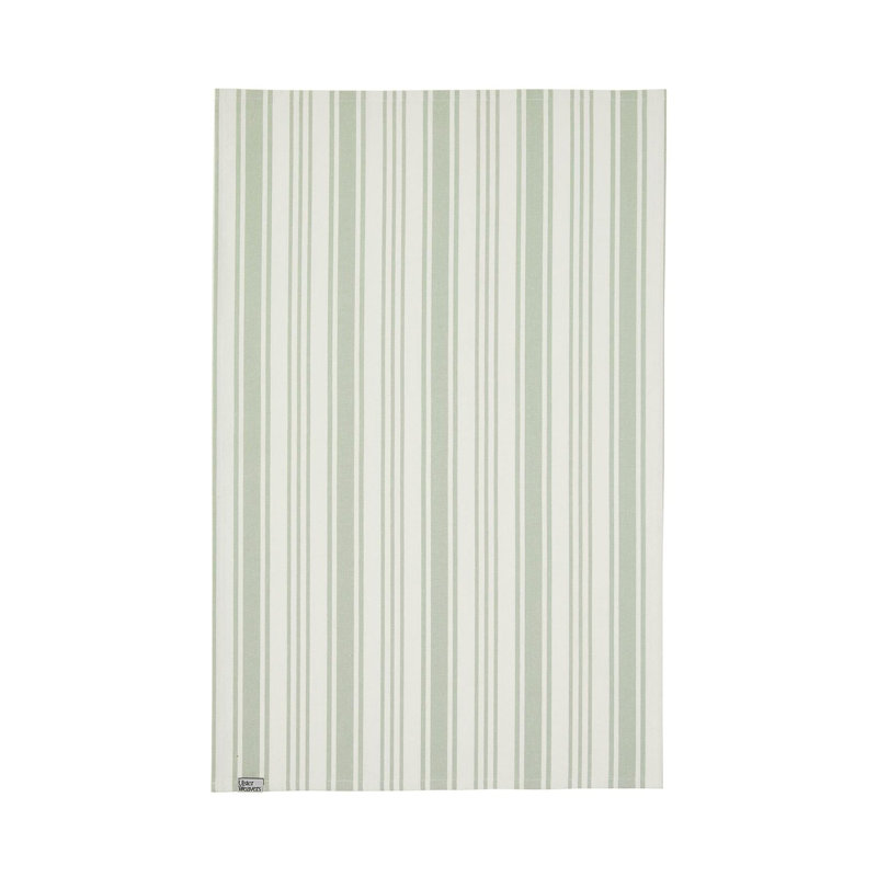 Sage Stripe Stripe Tea Towel Kitchen Towel