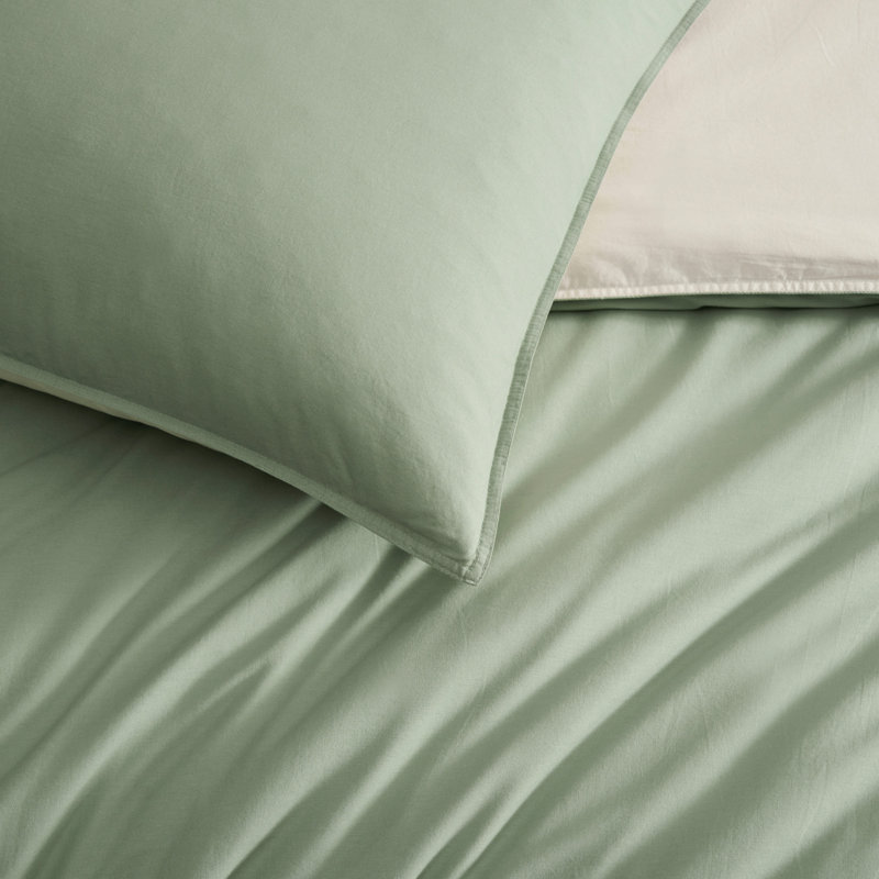 Ensemble d'édredon grand réversible Dkny, Vert, Édredon pour grand lit + 2 taies décoratives
