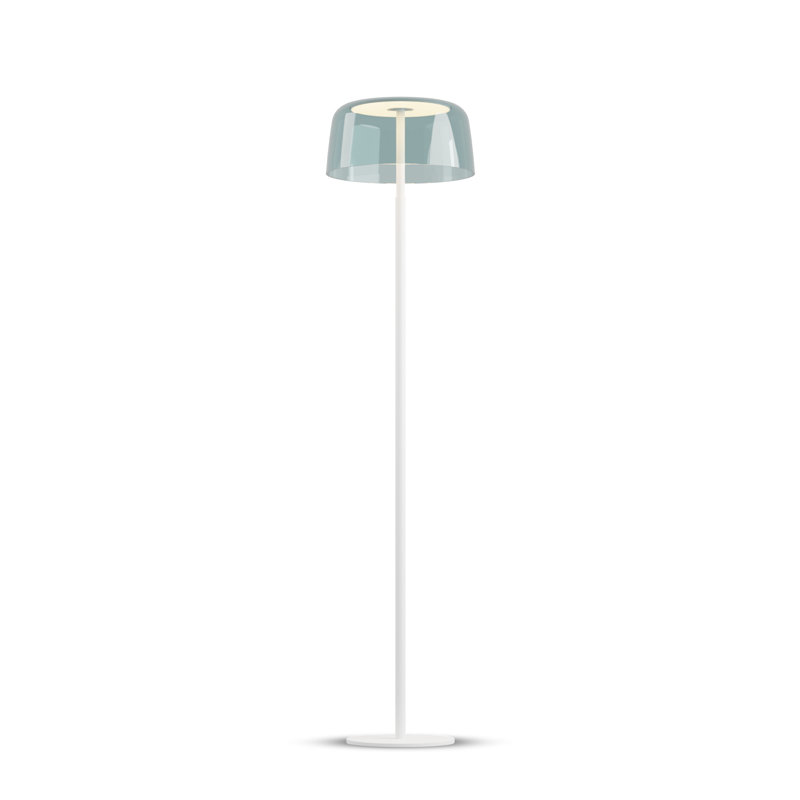 Yurei LED Floor Lamp, Blue, Matte White