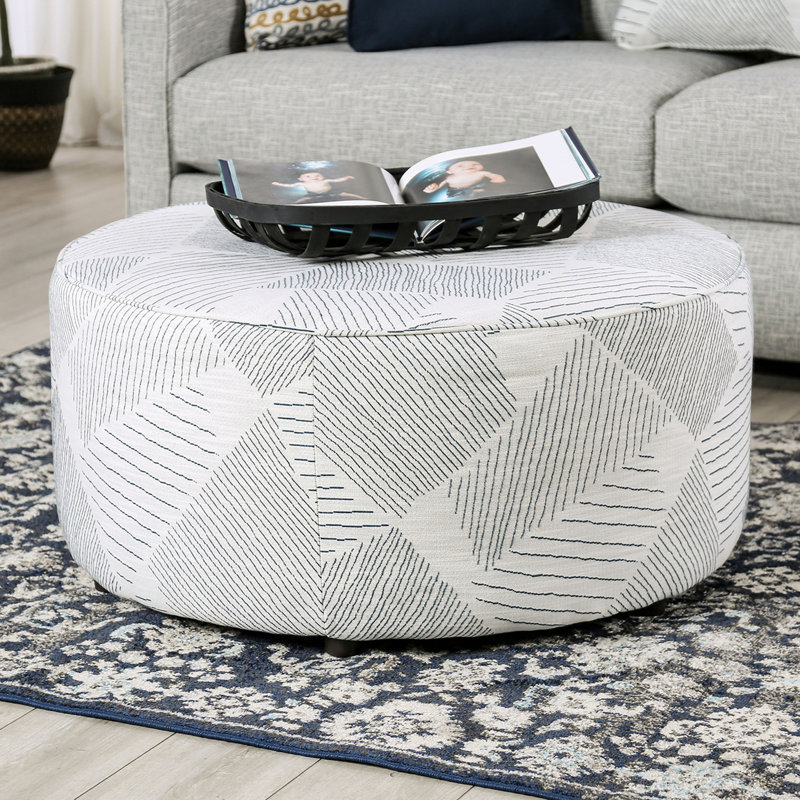 Repose-pieds rond de style transitionnel