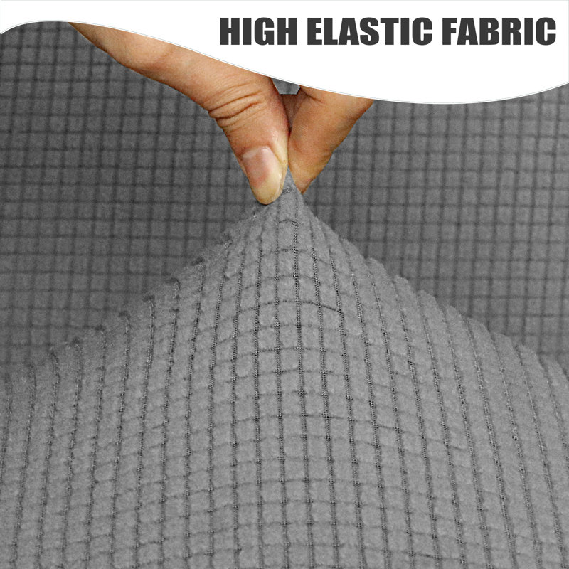 Housse pour canapé modulaire de coin carré (5 places), Gris clair